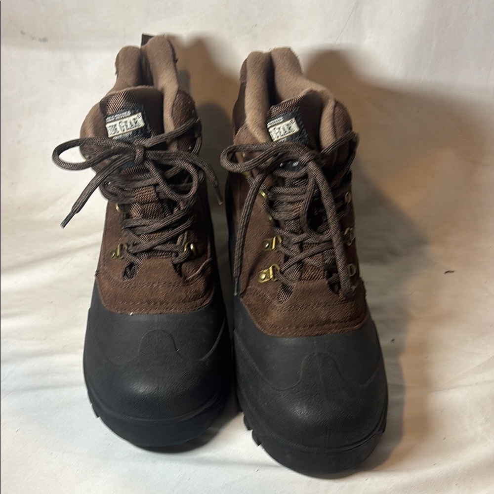 Brown and Black Rugged Ankle Boots